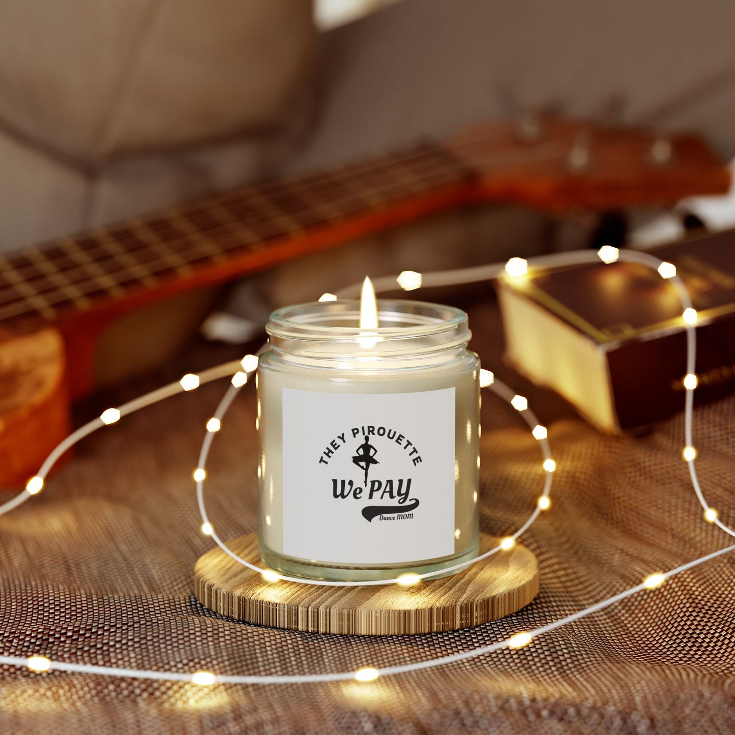 Mom's Dance Studio Candle - Coconut Apricot Scented (4oz & 9oz)