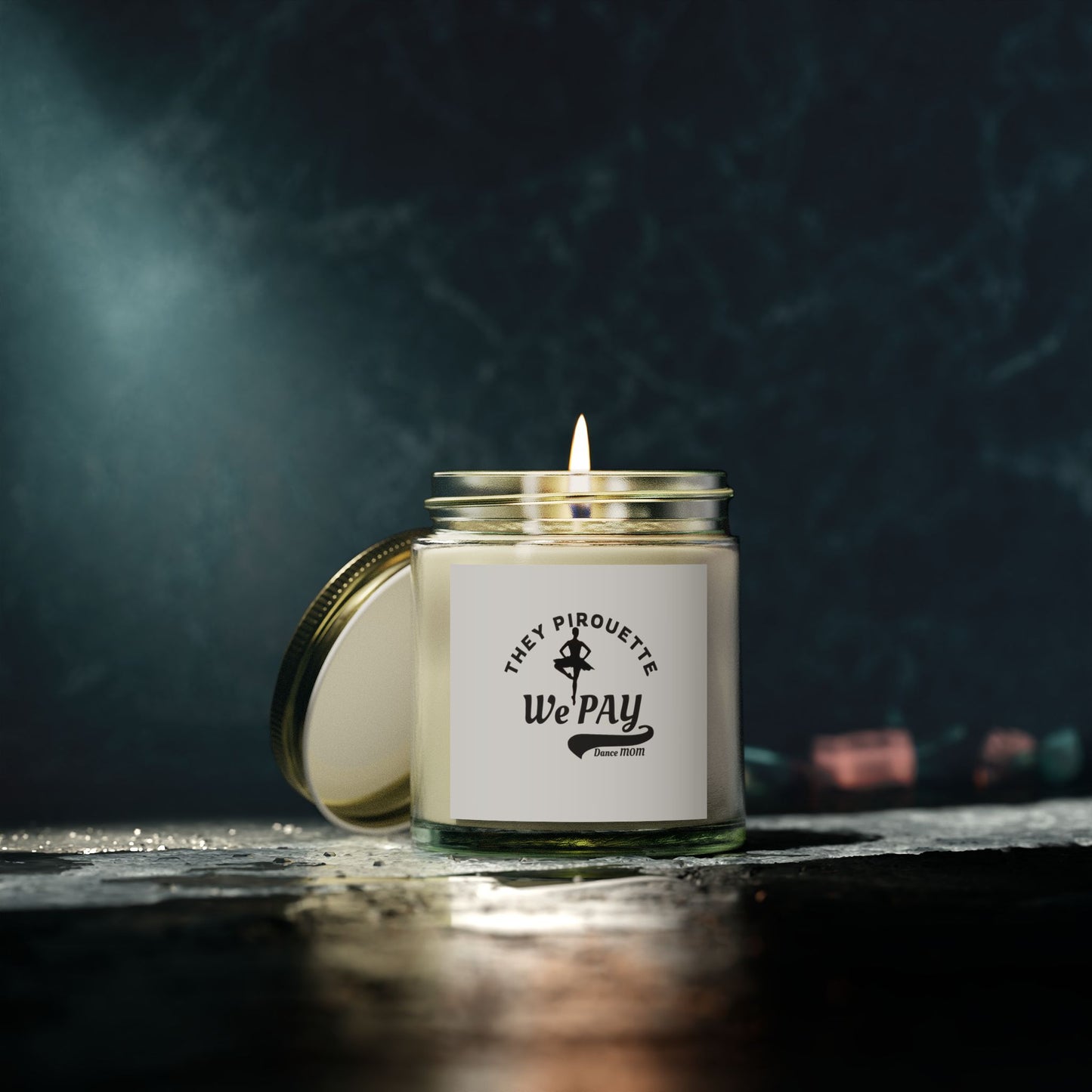 Mom's Dance Studio Candle - Coconut Apricot Scented (4oz & 9oz)